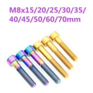 Ốc vít titan m8x15 20 25 30 35 40 45 50 60 70mm cho xe máy xe đạp m8