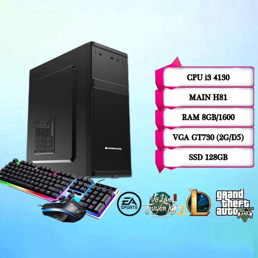 Máy bộ PC Core i3 4130 Chiến Game LOL, Free Fire, CS:GO, FO4,...