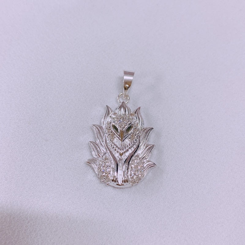 MẶT DÂY CHUYỀN BẠC TA 9 ĐUÔI LINH MIU SILVER