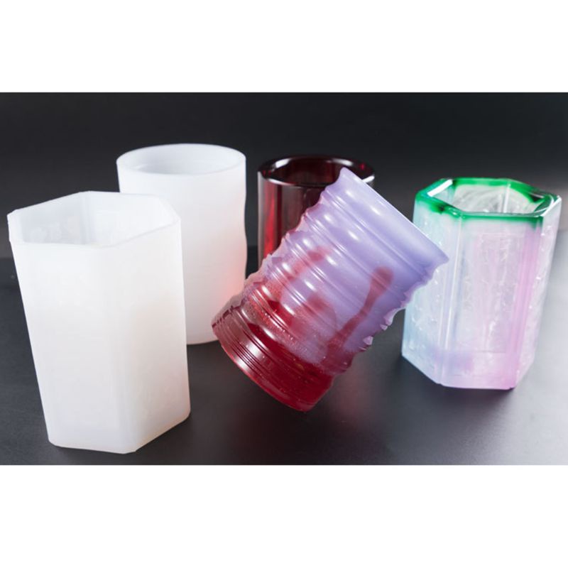 Khuôn silicon đúc nhựa epoxy resin làm lọ cắm bút thủ công dùng để trang trí bàn