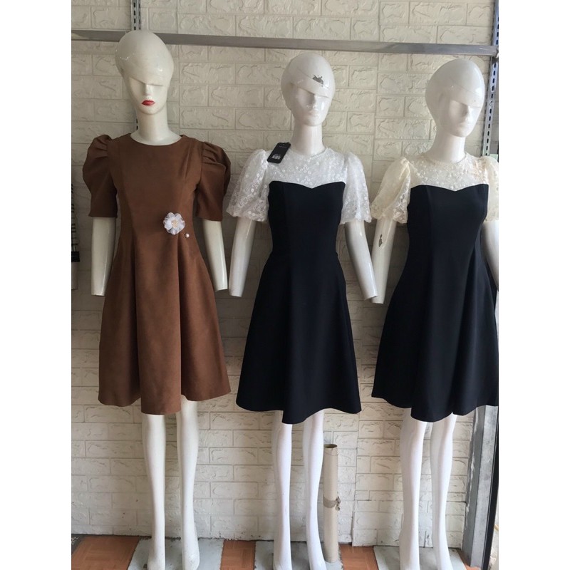 Váy xoè phối ren