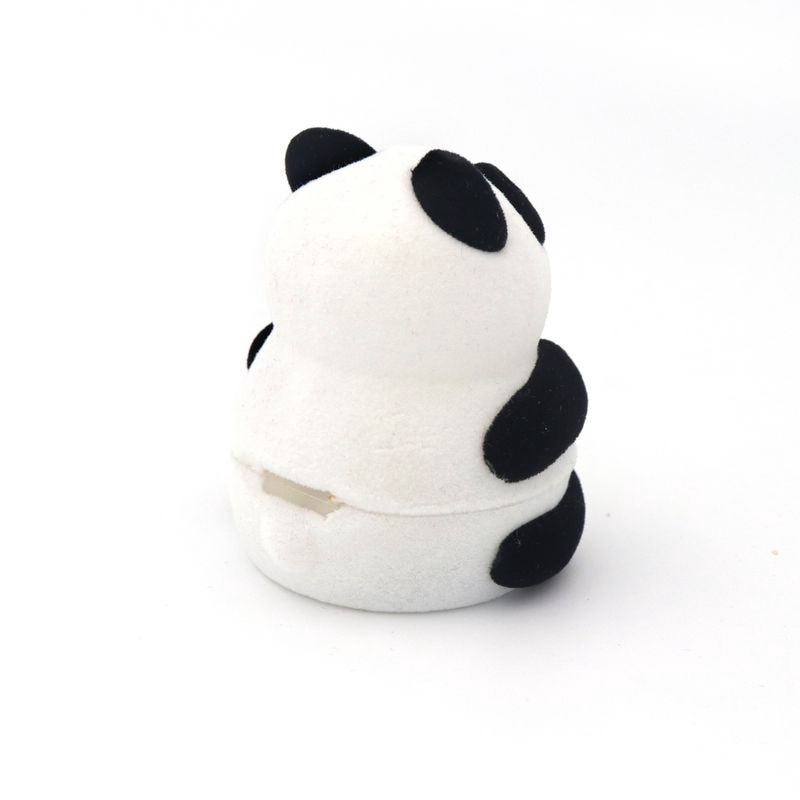 Hộp Quà Tặng Trang Sức Nhẫn Vòng Cổ Nhẫn Bông Tai Hình Gấu Trúc Thiên Nga Đáng Yêu Bằng Nhung Làm Quà Tặng Jewellry