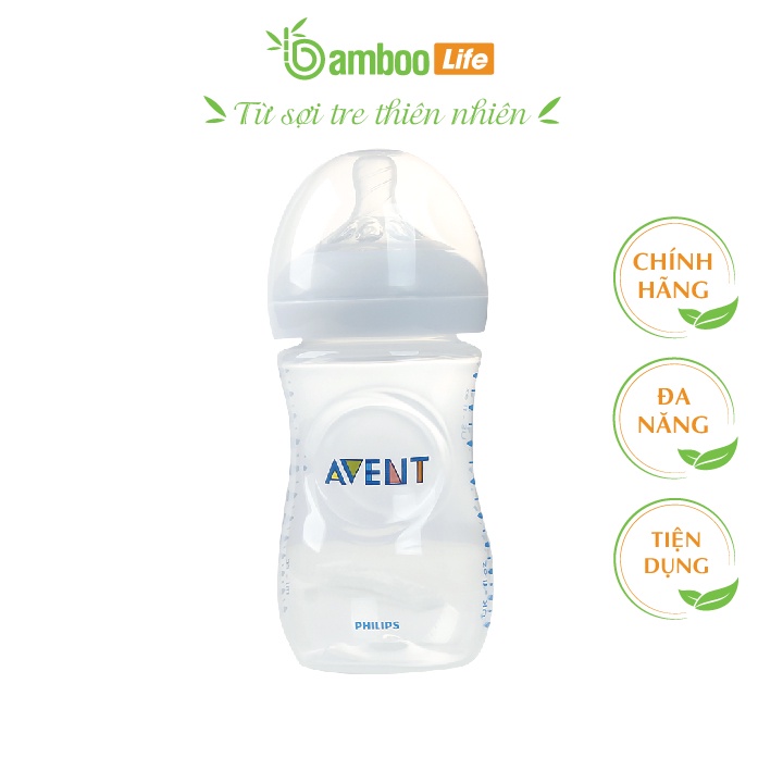 Bình sữa cho bé Philips Avent Natural Baby cao cấp chính hãng không có BPA đủ size 60ml/125ml/260ml/330ml