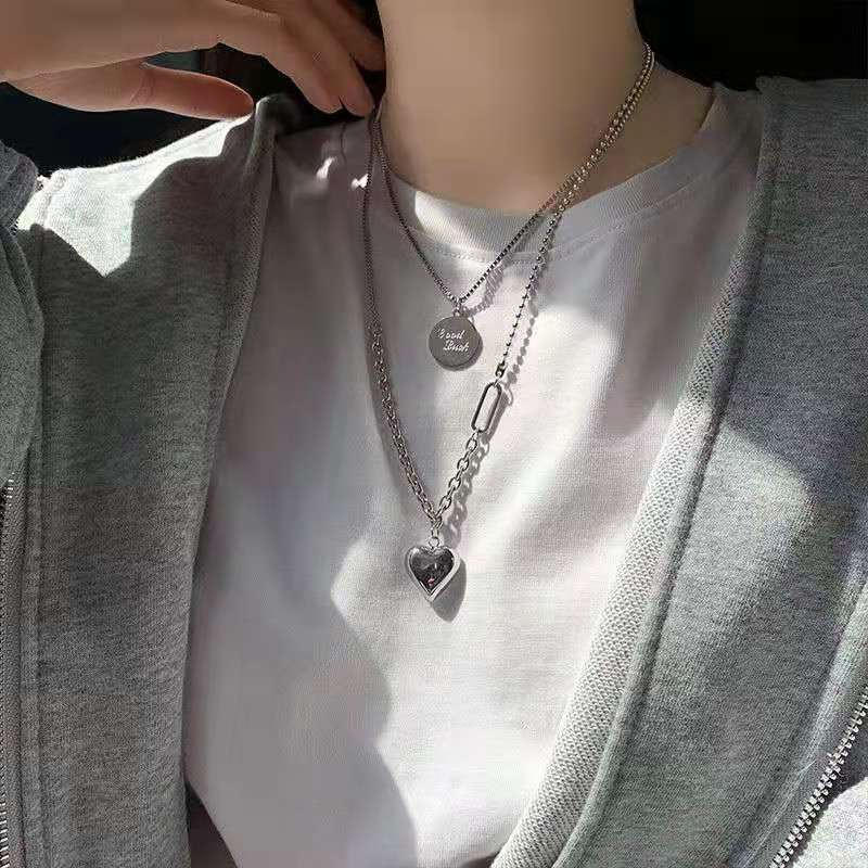 Dây chuyền nữ Madeline VC04 vòng cổ đôi trái tim tuyệt đẹp phong cách cá tính