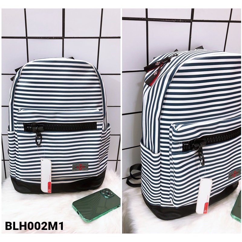 Balo sọc thời trang dây kéo to chính hãng Life Spirit Thái Lan BLH002 | Shopee Việt Nam