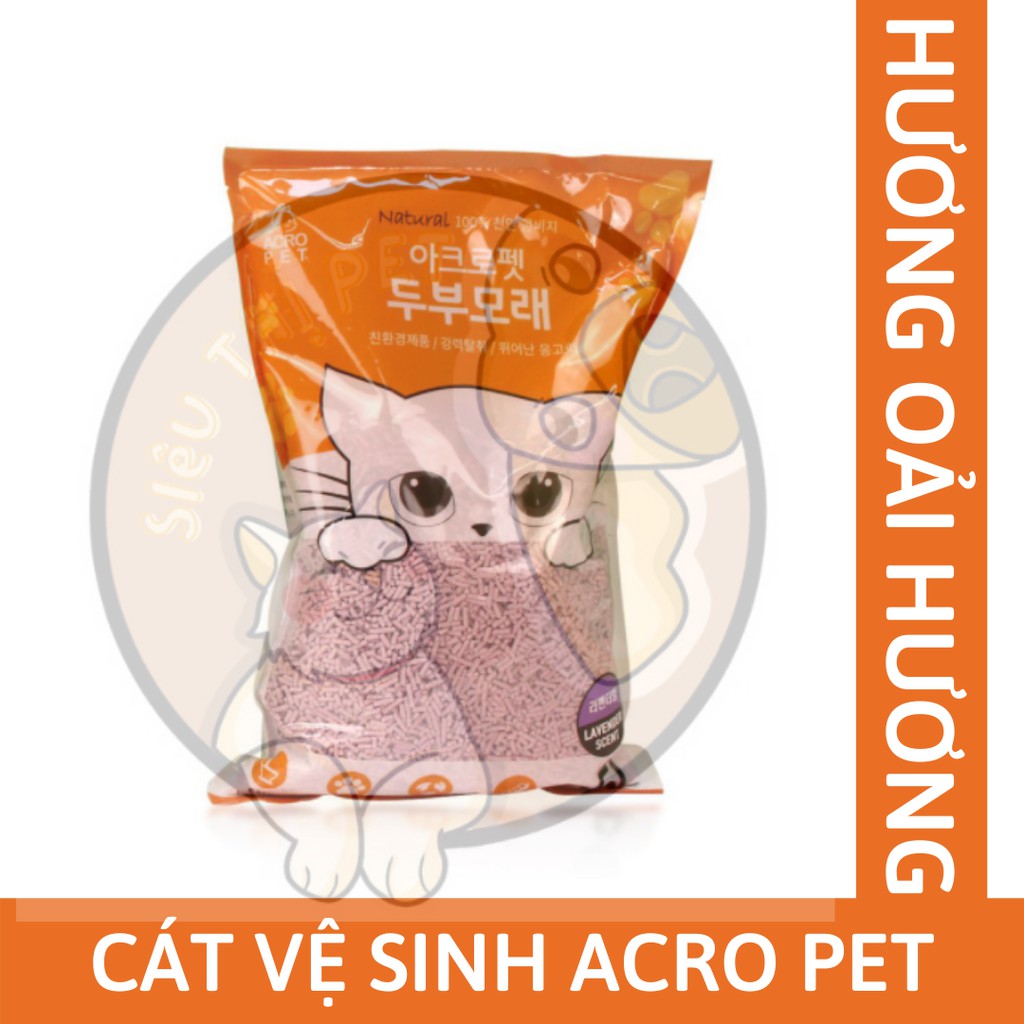 ( FREESHIP )  Cát vệ sinh đậu phụ - ACRO PET - hương Oải Hương 5L