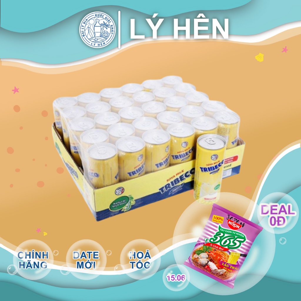 Thùng 30 Lon Sữa Đậu Nành Tribico Trisoy Đóng Lon 240ml Date Luôn Mới