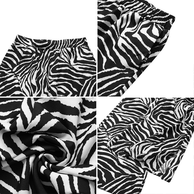 Set đồ 2 mảnh Zanzea gồm áo thun tay ngắn cổ tròn kèm quần dài lưng thun thời trang cá tính cho nữ