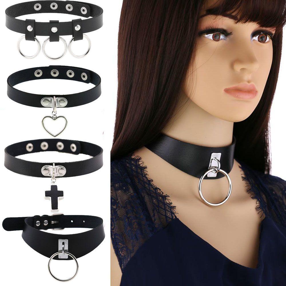 Vòng Cổ Choker Mặt Trái Tim Phong Cách Rock Mềm Mại Có Thể Điều Chỉnh
