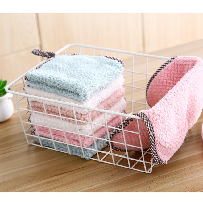 XPK369 Khăn lau tay chất liệu bông dệt tổng hợp mix Cotton siêu thấm nước size 25x25cm