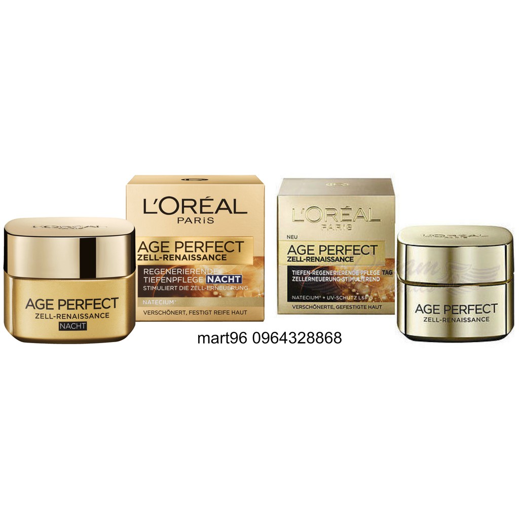 KEM DƯỠNG DA CHỐNG LÃO HOÁ CHỐNG NẮNG – L’OREAL AGE PERFECT – ZELL RENAISSANCE – BAN NGÀY – 50 ML – SPF 15+