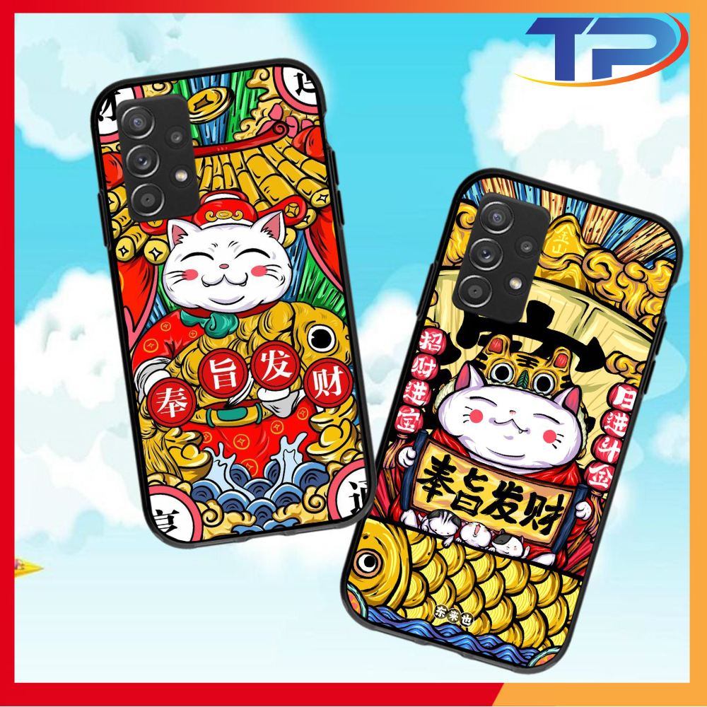 Ốp lưng Samsung Galaxy A01 / A02S / A12 / A21S / A32 /A52 / A72 Mèo Thần Tài 04