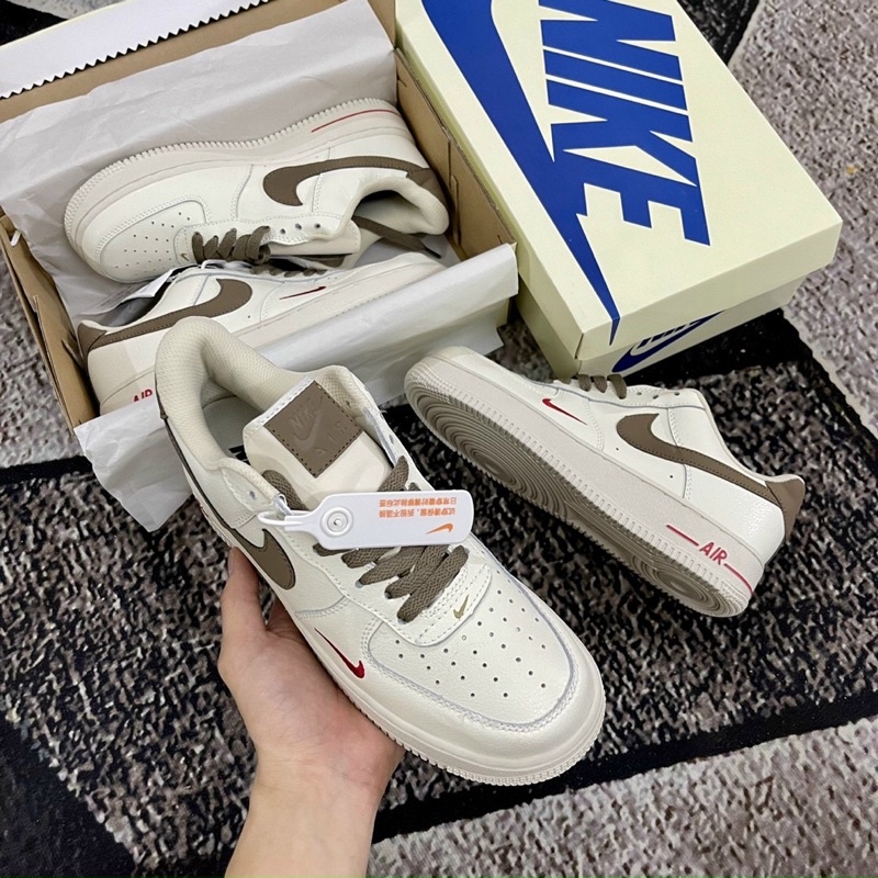 GIÀY AF!1 WHITE BROWN LAI AU SC
