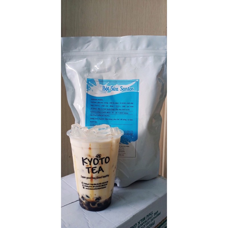 Bột sữa béo santos 32F (túi 1kg) - Nguyên liệu pha trà sữa thơm ngon
