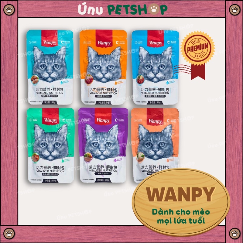 10 gói Pate WANPY 80G cho mèo - Ú Nu Pet Shop