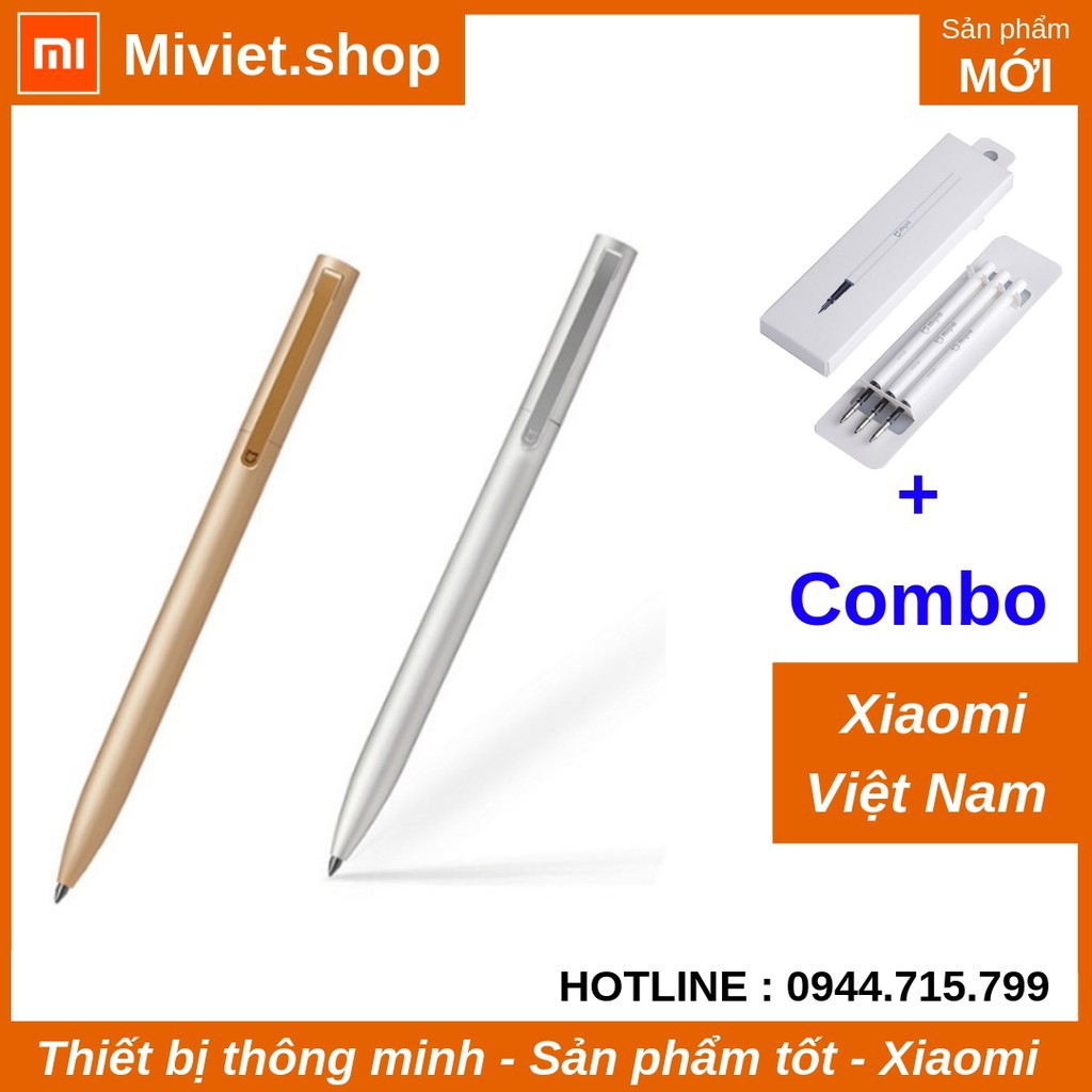 Combo Bút Viết Kim Loại Xiaomi Mi Pen 2 -  3 Ngòi bút đen - Chính hãng xiaomi - Miviet,shop