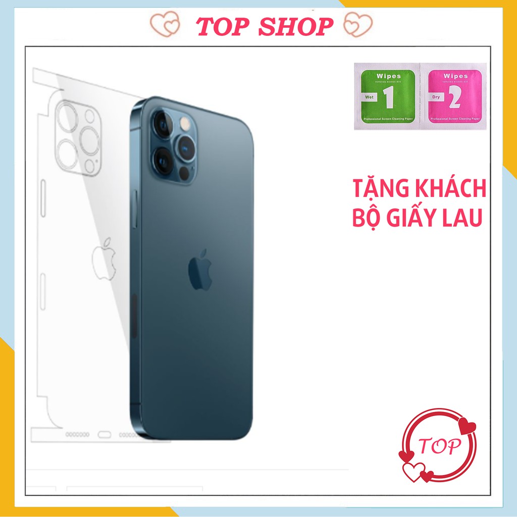 Miếng Dán Skin PPF Mặt Sau Chống Xước Cho Iphone 6/6s/7/7plus/8/8plus/plus/x/xr/xs/11/12/mini/pro/max/topshop