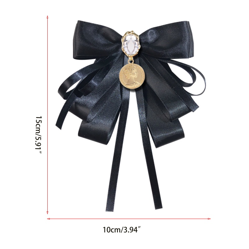 Cà Vạt Thắt Nơ Đính Đá Phong Cách Vintage Cho Nữ