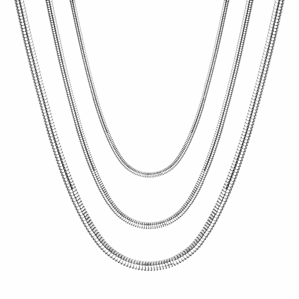 Vòng cổ nữ đẹp kiểu mì vuông bằng titan không đen vĩnh viễn - DCTT22010