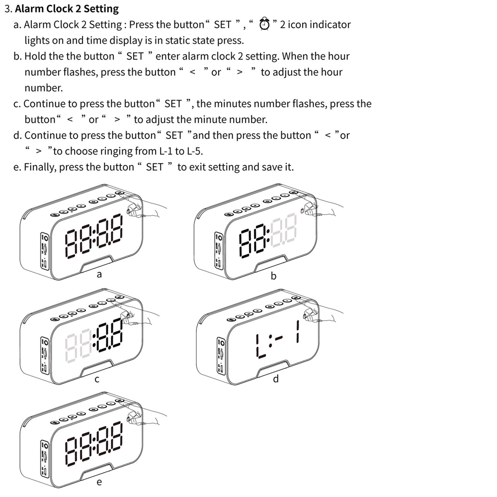 Đồng Hồ Báo Thức Tích Hợp Radio Fm Và Đèn Led