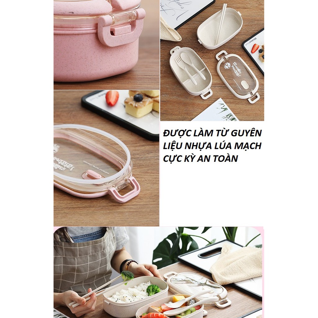 HỘP CƠM 2 TẦNG LUNCH BOX LÚA MẠCH CHẤT LƯƠNG TỐT