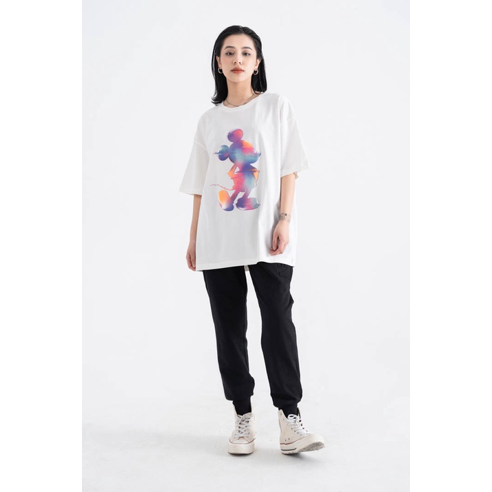 Áo Thun BOO Unisex Dáng Regular Vải Cotton Cao Cấp In Graphic Mickey BZL Họa Tiết Gradient