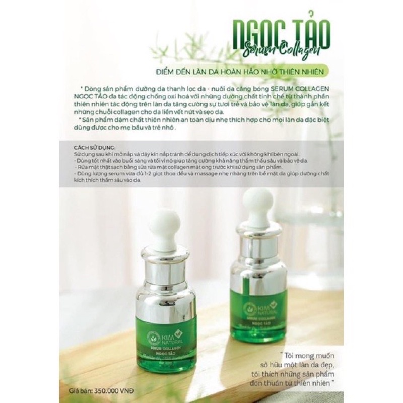 SERUM NGỌC TẢO COLLAGEN KIMNATURAL