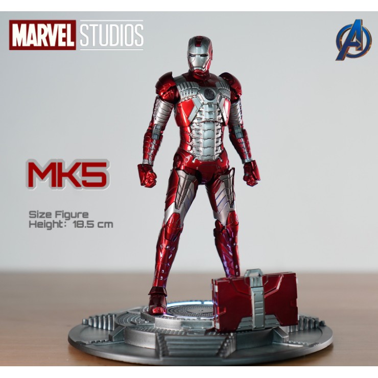 Mô hình Iron man mark 5 bộ sưu tập người sắt nhân vật Marvel