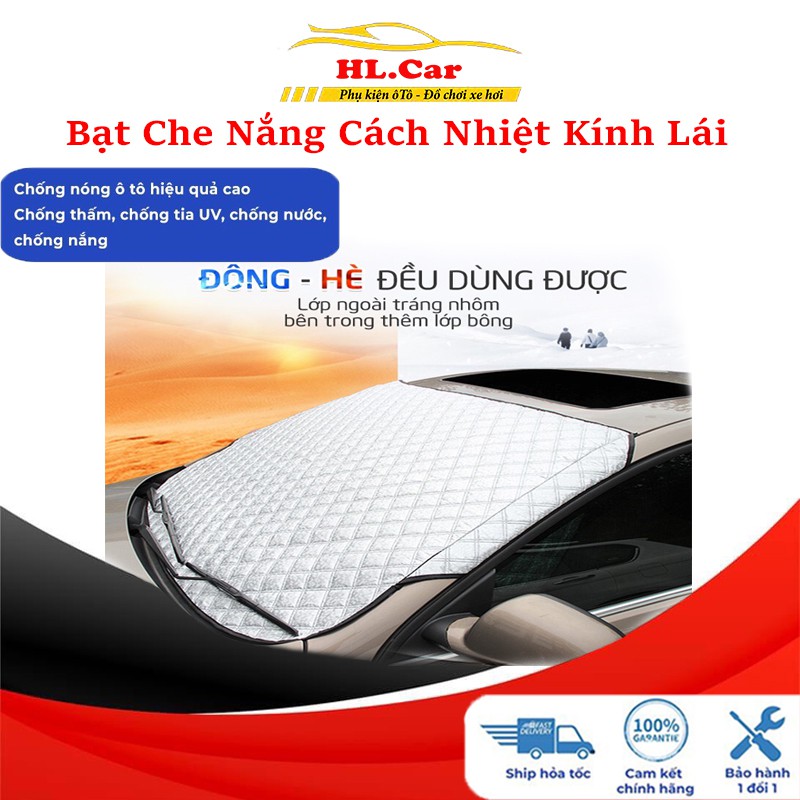 Bạt Che Nắng Kính Lái Ô Tô, Tấm Che Nắng Ô Tô 3 Lớp Tráng Bạc - Chống Nóng Cách Nhiệt