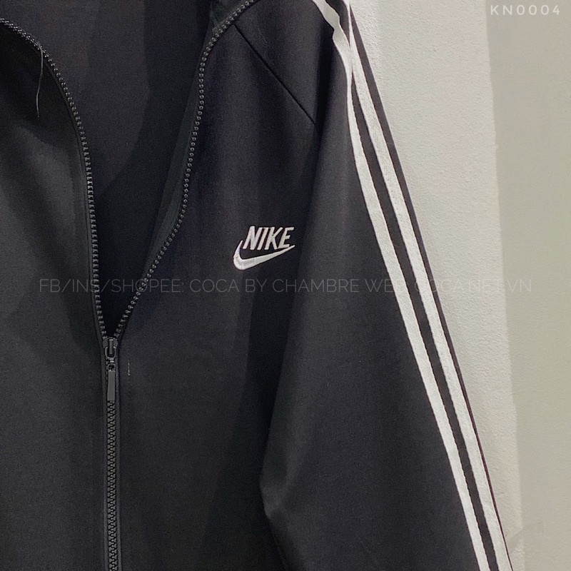 [KN0004]🎹 Áo khoác nỉ cổ trụ tay sọc thêu logo form rộng (Có sẵn/ảnh thật) | BigBuy360 - bigbuy360.vn