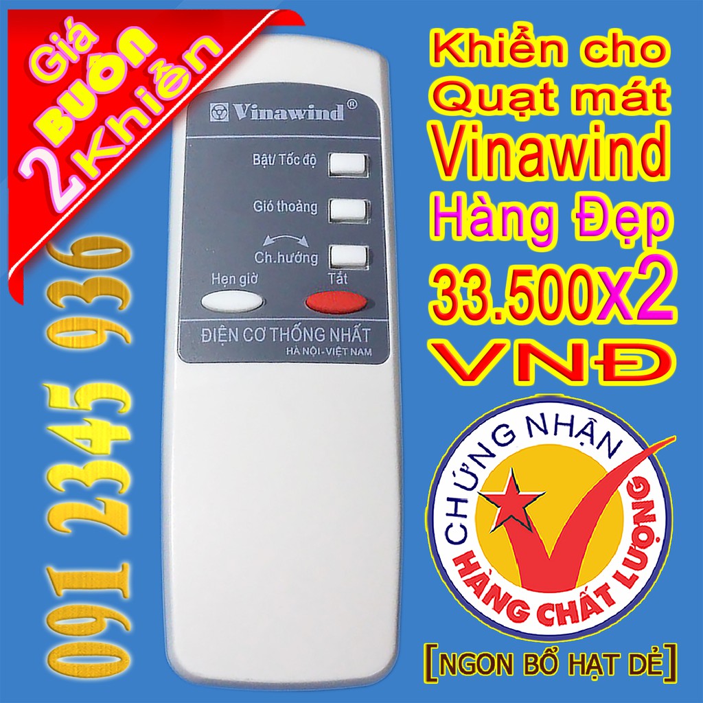 Điều khiển Vinawind "HÀNG ĐẸP" cho quạt mát (Giá BUÔN 2 Điều khiển)