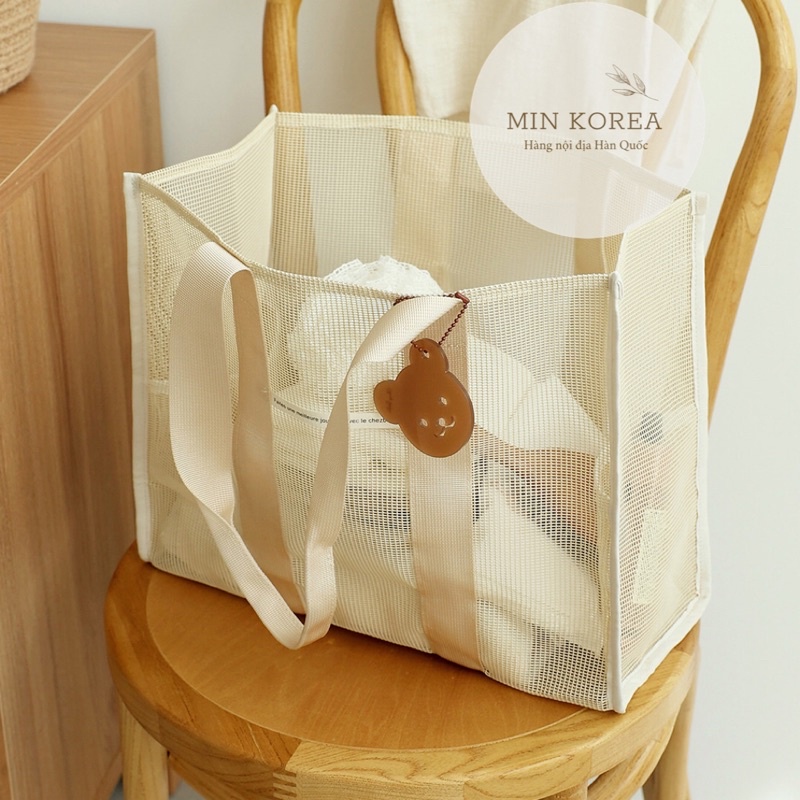 TÚI LƯỚI CHÍNH HÃNG CHEZBEBE KÈM TAG GẤU - MADE IN KOREA