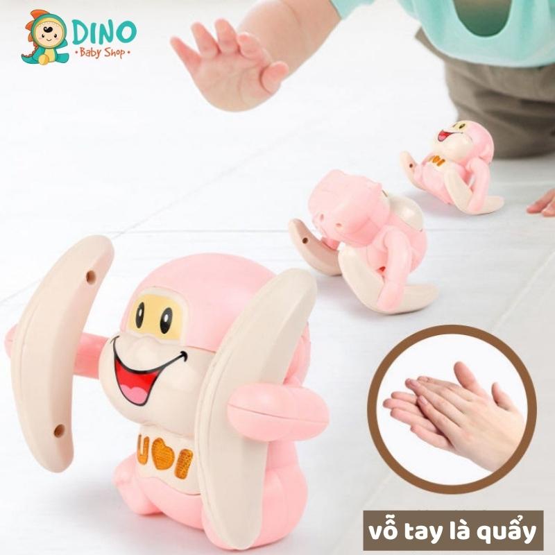 Đồ chơi khỉ nhào lộn phát nhạc và đèn led, phát triển trí tuệ cho bé Dinobaby