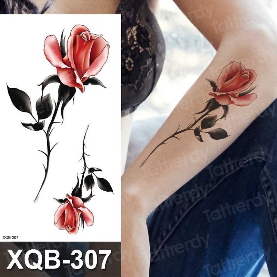 Hình Xăm Dán Tạm Thời Hình Hoa Hướng Dương Chống Thấm Nước Độc Đáo