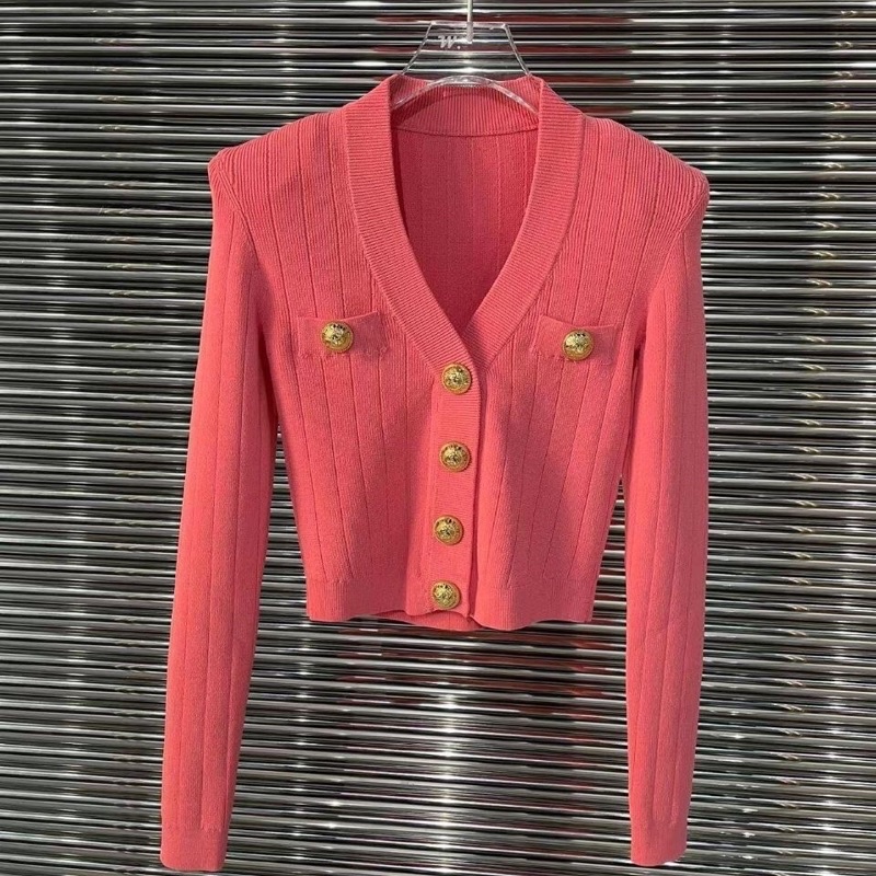 Áo len cadigan khuy vàng RA-EL