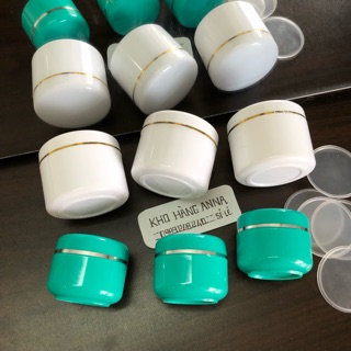 Hủ nhựa tròn màu trắng / màu xanh đựng kem 30g/50g