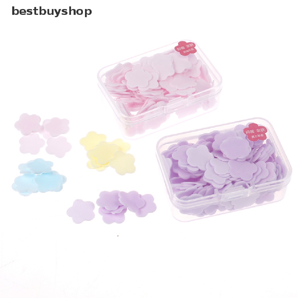 Hộp 100 xà phòng giấy rửa tay có mùi thơm tiện dụng khi đi du lịch