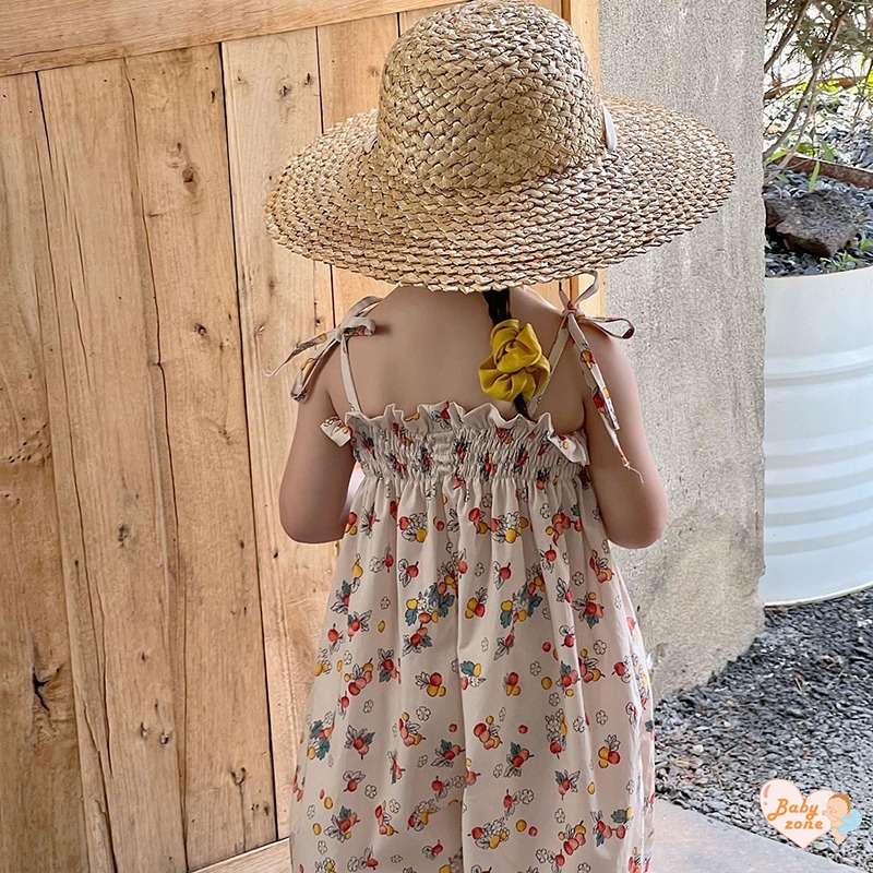 Quần Yếm In Hoa Dễ Thương Cho Bé Gái