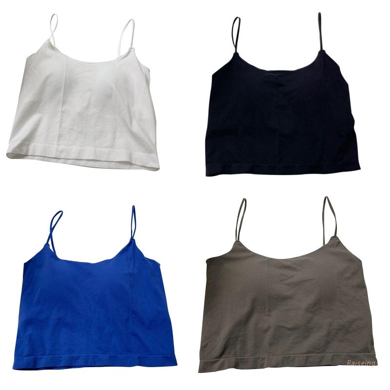 Áo Lót Thể Thao Không Tay Có Đệm Phong Cách Hàn Quốc Thời Trang Mùa Hè Dành Cho Nữ