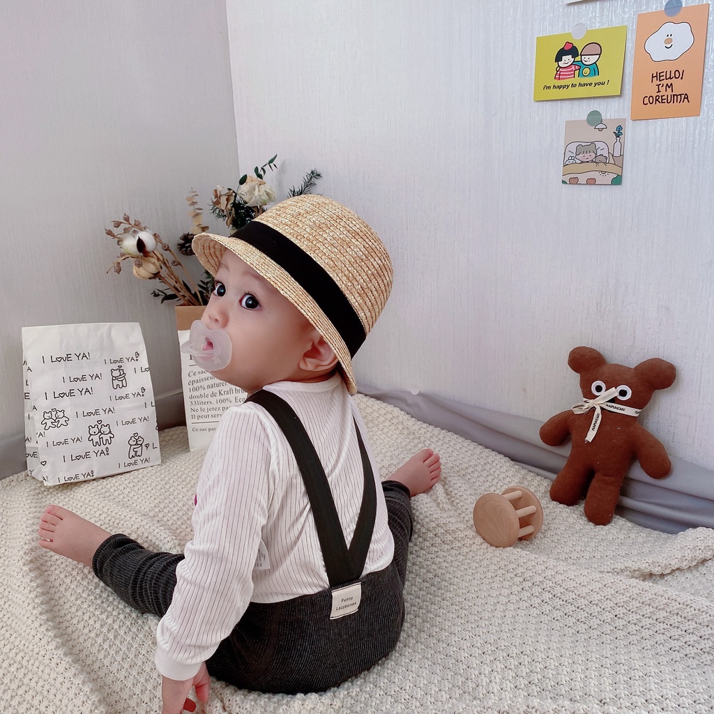 Quần yếm màu trơn xinh xắn dành cho bé