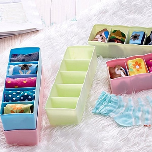 Hộp đựng đồ lót 5 ngăn tiện lợi tùy chọn màu sắc