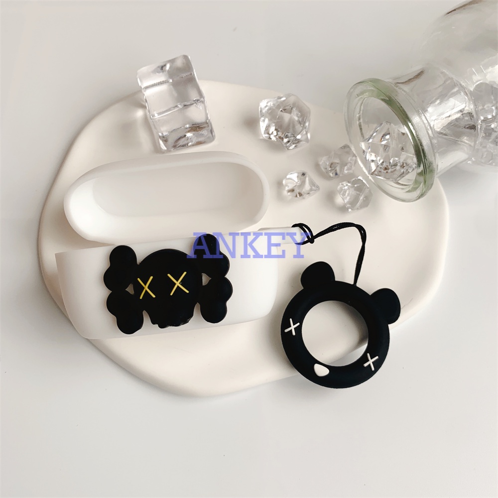 Jabra Elite 4 / Elite3 / Elite2 / Elite 7 Pro / 7 Active 75T 85T Cover Vỏ Bảo Vệ Hộp Sạc Tai Nghe Hình Kaws 3D Bằng Silicon Mềm Chống Thấm Nước