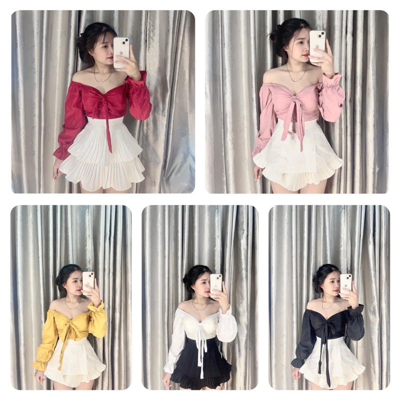 ÁO VOAN CỘT EO TAY DÀI