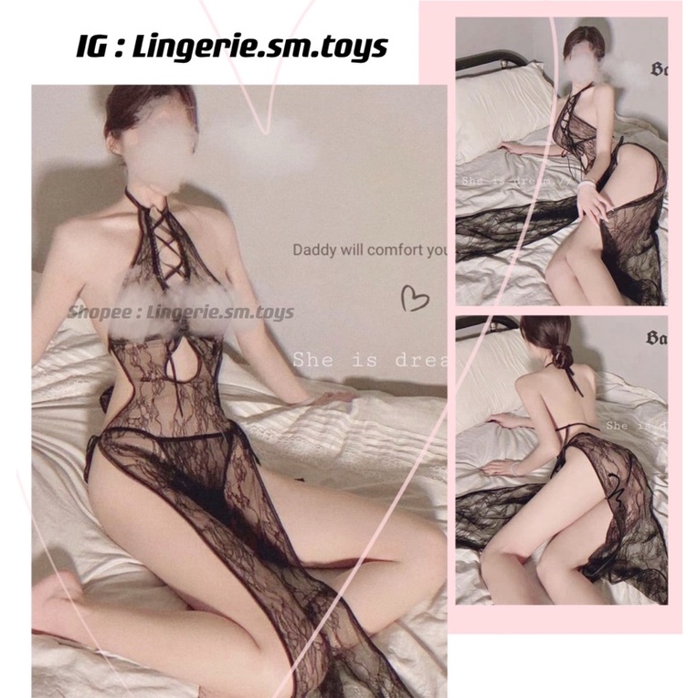 MY9917 Váy Ngủ Voan Trong Suốt Xuyên Thấu Dáng Dài  Quyến Rũ • Nội Y Ngủ Gợi Cảm • Đồ Mặc Nhà Mlem • Sexy Sleepwear