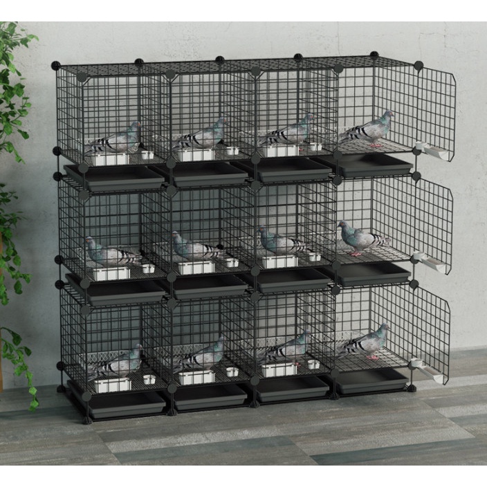 Chuồng quây chim bồ câu dễ lắp ráp nhiều size 2 màu đen và trắng