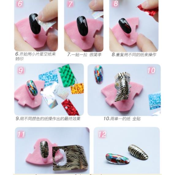 FOIL dán móng vân đá ( cần kết hợp với gel foil hoặc keo foil )