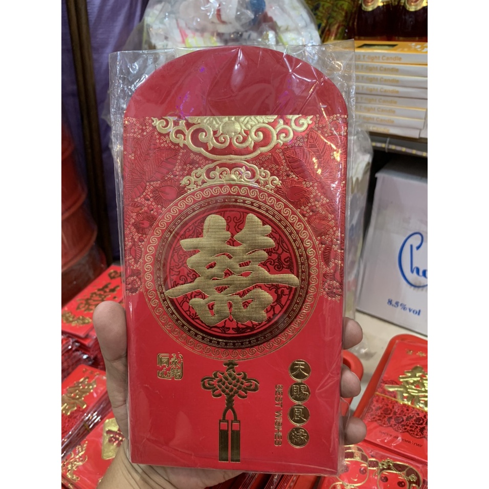 Bao nạp tài, lì xì đám cưới giấy nhung dày đẹp