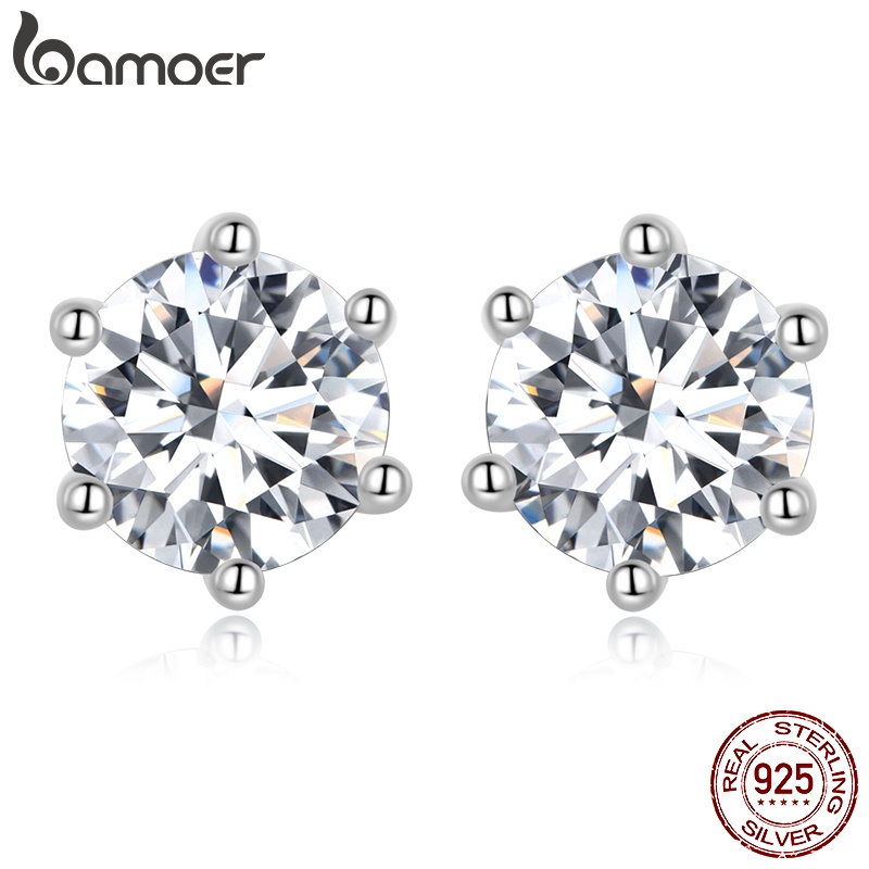 Bông tai BAMOER bằng bạc 925 thời trang cho nữ