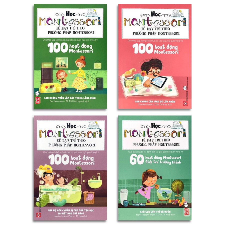 Sách - Học Montessori để dạy trẻ theo phương pháp Montessori (bộ 4 cuốn, lẻ tùy chọn)