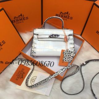 Túi xách hm kelly da rắn size đáy 20